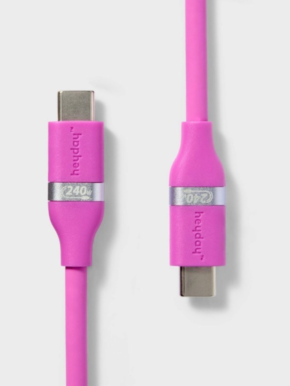 heyday neon violet USB-C to USB-C Charging Cable